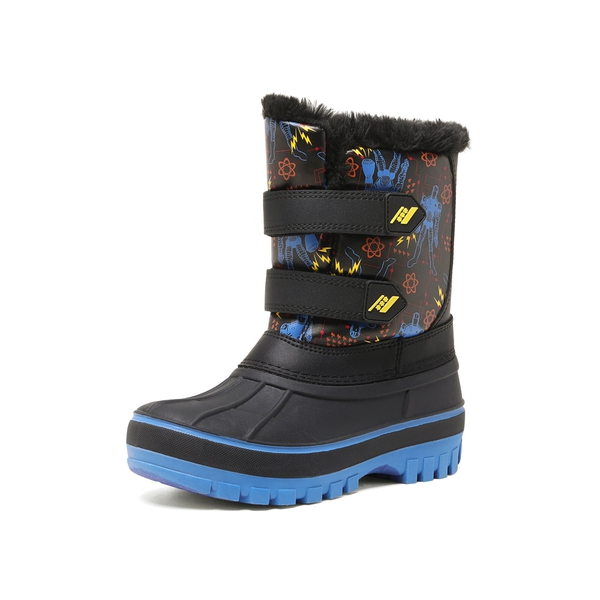 Kids Ankle Waterproof Snow Boots - BLACK ROYAL -  0